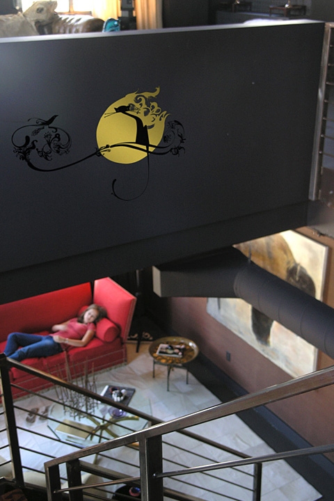 Sticker mural exclusif Cat Moonlight par Upper Playground 