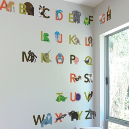 Sticker muraux Alphabet Animal par A Modern Eden - Stickers muraux pour enfants et bbs - Une exclusivit Stickboutik.com