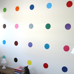 Stickers Design et Papier Peint Adhsif Spot Painting a la D.Hirst - Stickers muraux Design originaux et indits