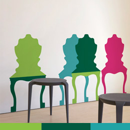 Sticker muraux Chair Mix A Lot par Studio Habraken - Stickers Tendance et dco rtro, originaux et indits