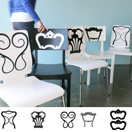 Sticker muraux Dos de chaises par Studio Habraken - Stickers Tendance et dco rtro, originaux et indits