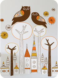 Stickers muraux Night Owls par @my Ruppel